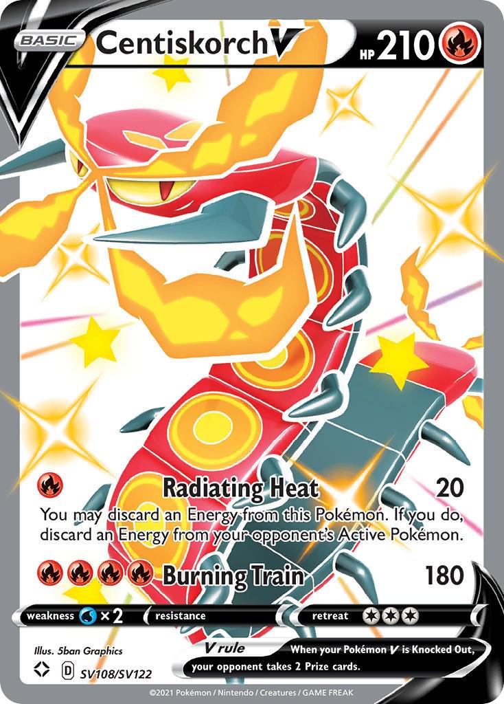 Shining Fates Centiskorch V Pokémon card